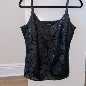 WHBM Black Sequin Top. Fashion Forward